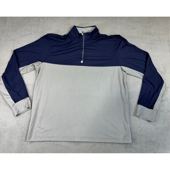 Polo Ralph Lauren GOLF Wicking Microfiber 1/4 Zip Pullover Blue Gray Preppy XL - Picture 3 of 8
